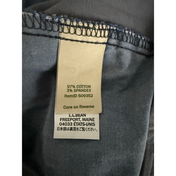 L.L. Bean Favorite Fit women's Chinos, Size 14R, Light Gray/Blue - Picture 4 of 5